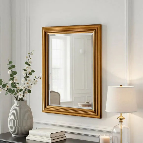 Yearn Contemporary Framed Bevelled Rectangle Wall Mirror 1