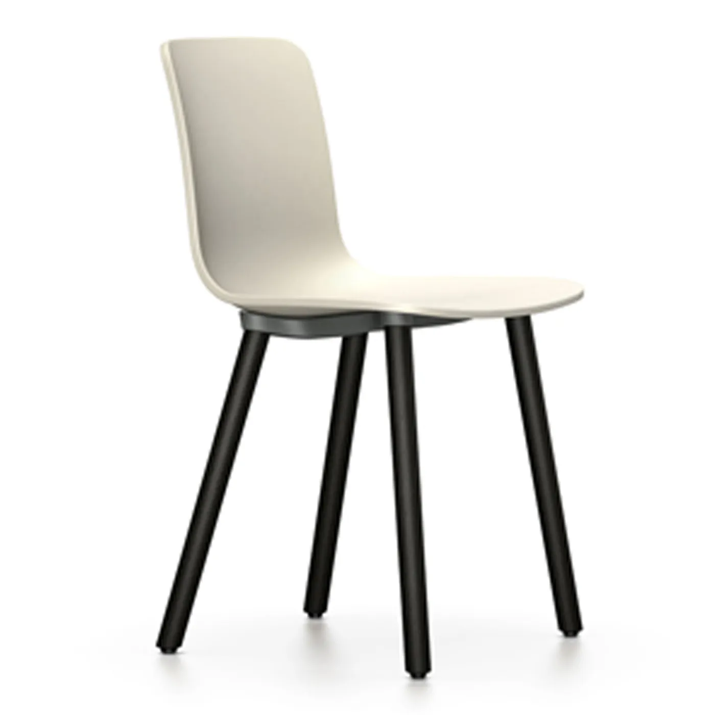 Vitra HAL RE Wood Chair 31 Warm Grey Dark Oak Legs 1