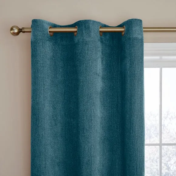 Ensley Chenille Blackout Thermal Eyelet Curtains 1