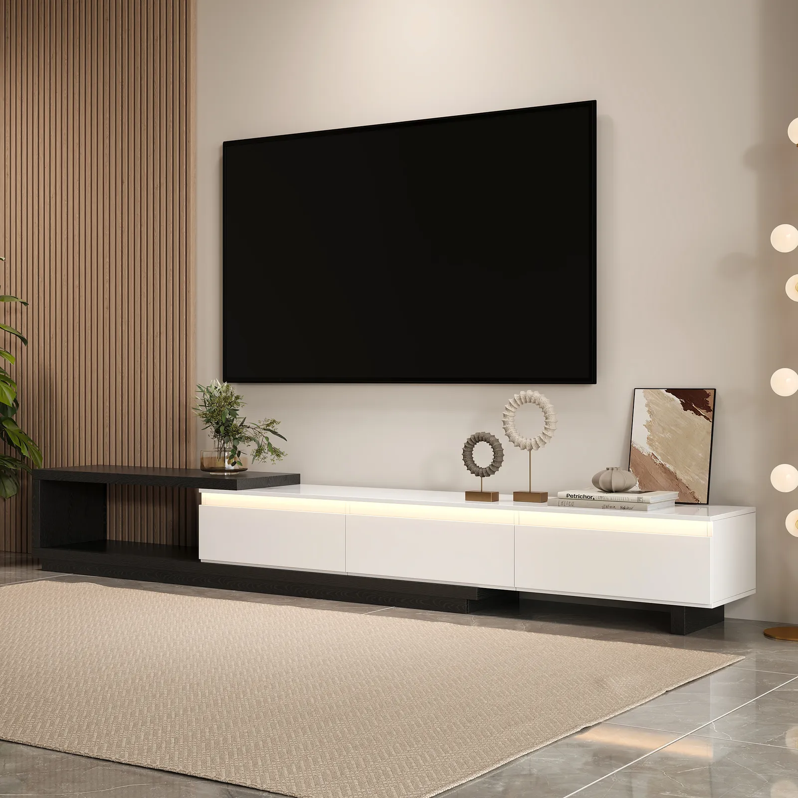 Quoint Extendable TV Stand with 3 Drawers 180 - 255 cm