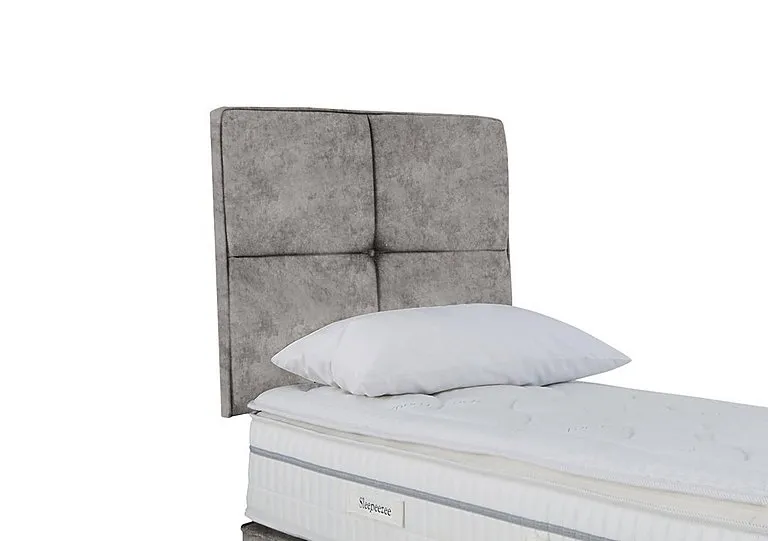 Dalmore Strutted Headboard - Single - Daytona Silver