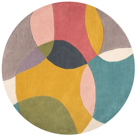 Glow Wool Modern Round Rug 5