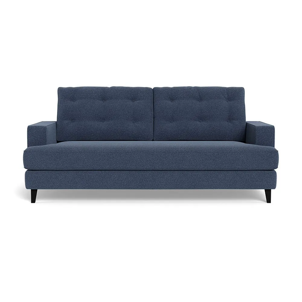 Heal's Mistral 3 Seater Sofa Textured Boucle Indigo Black Feet 1