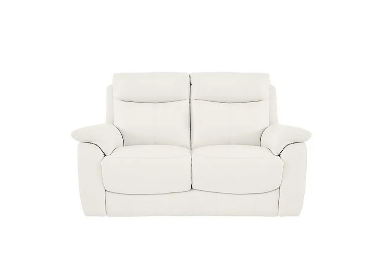 Echo 2 Seater Leather Sofa - BV Star White