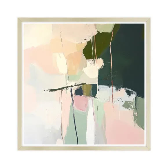 Artko Muted Minimal Green Abstract by Mona Grace Framed Print 3