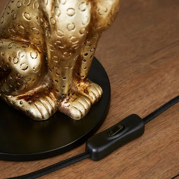 Kindra Fringed Leopard Table Lamp 4