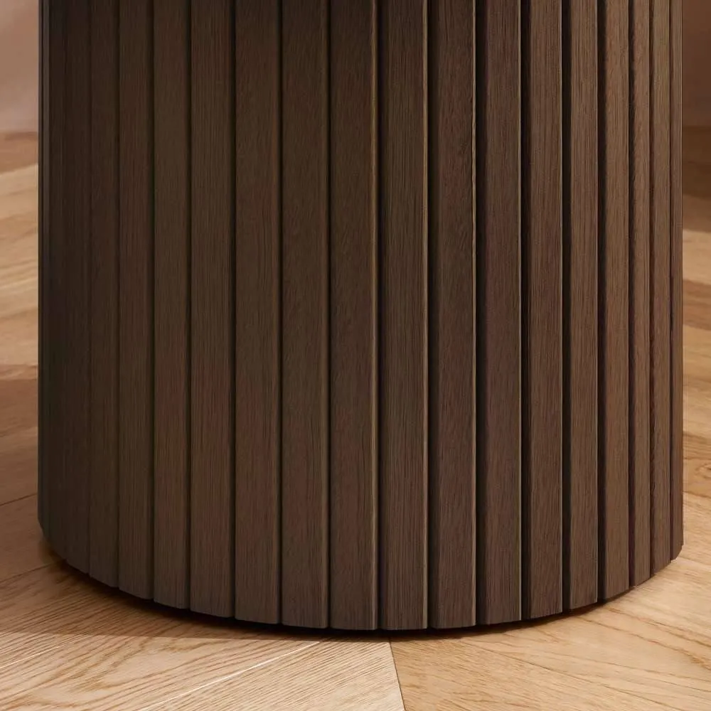 Birlea Axel Fluted Side Table Walnut 5
