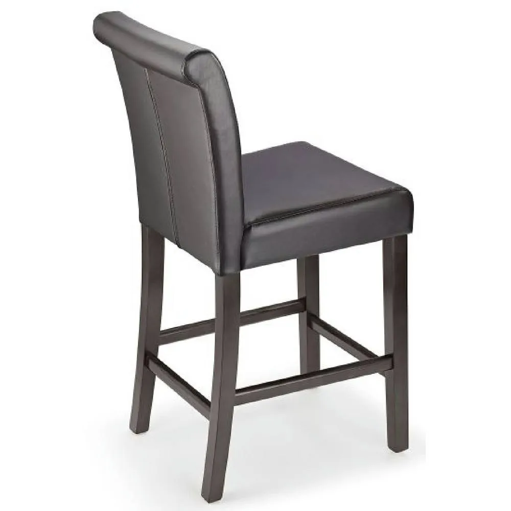 netfurniture Sayni Walnut Frame Kitchen Bar Stool Brown Padded Seat & Back 2