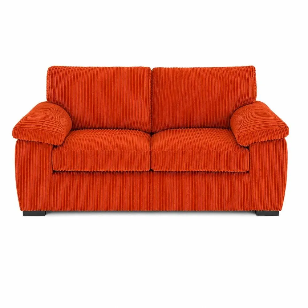 Bliss Furniture Amalfi 2 Seater Sofa in Orange Fabric Sofa with Foam Seating