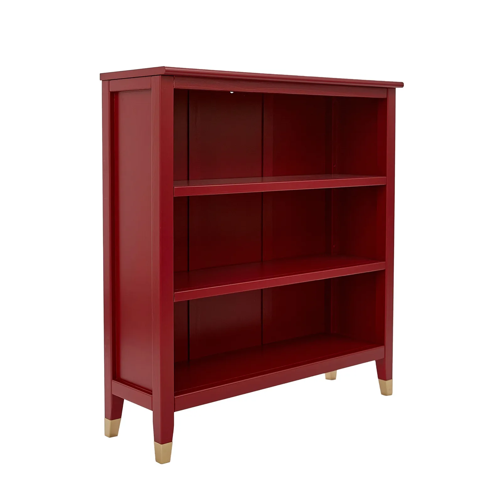Cabinet Bits Palazzi 3 Tier Bookcase H97 W89 D25cm in Red 2