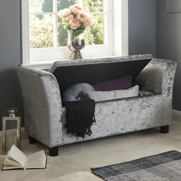 Verona Crushed Velvet Ottoman Window Seat 2