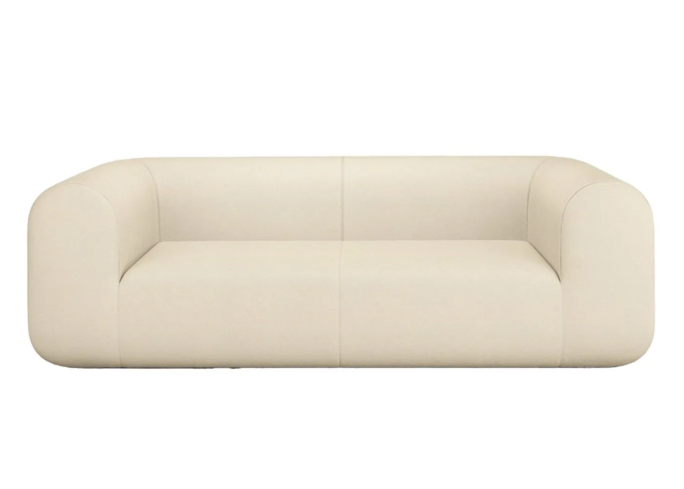Tom Dixon Plump 2.5 Seater Sofa Config 1 Hallingdal 0100 Black Legs 1