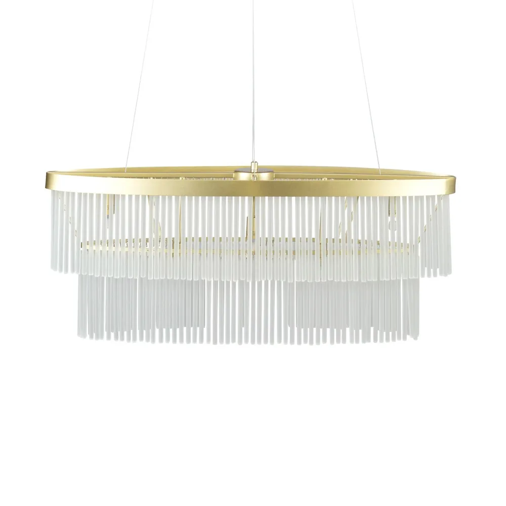Aubrey Oval Diner Ceiling Pendant, Brass