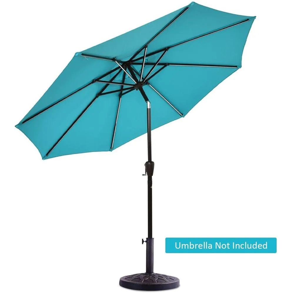 Costway Resin Patio Umbrella Stand Umbrella Base Balcony Umbrella Holder 38-48mm in Black 3