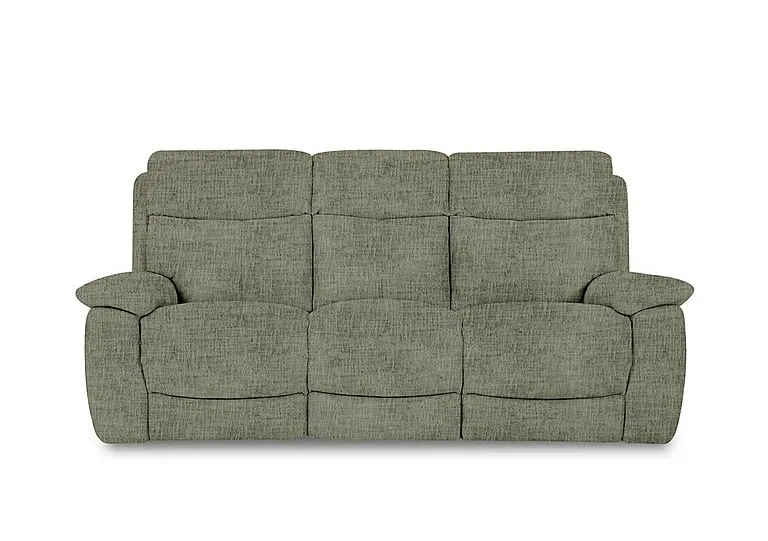 Echo Fabric 3 Seater Power Recliner Sofa - Olive Green