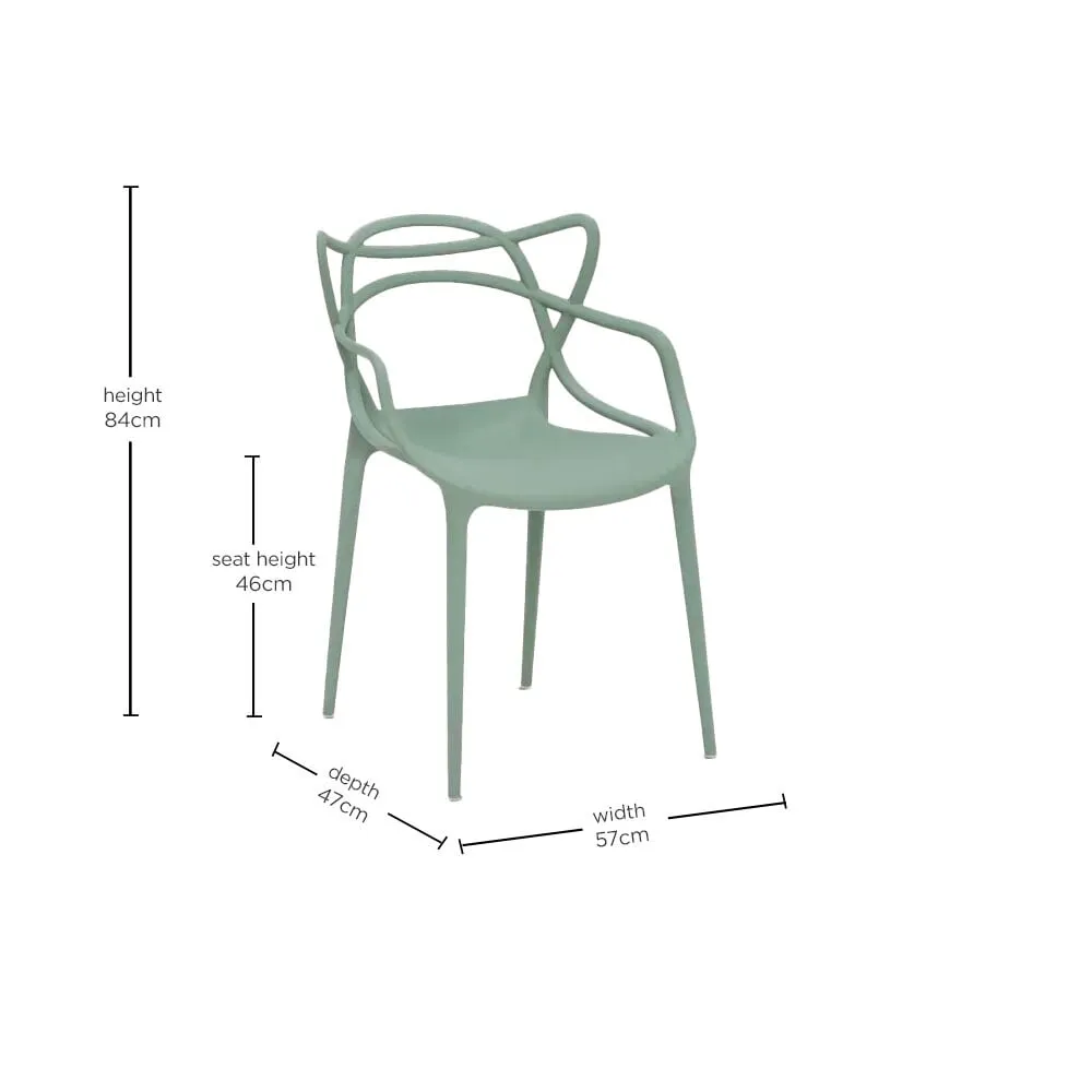 Kartell Masters Dining Chair, Green Plastic | Barker & Stonehouse 5