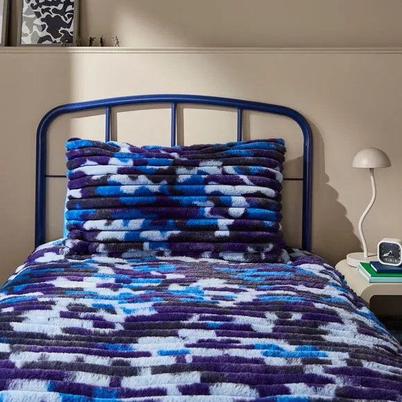 Ribbed Camo Fleece Duvet Cover & Pillowcase Set 2