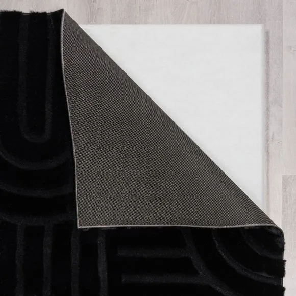 Supersoft Lush Geometric Faux Fur Arch Rug 3