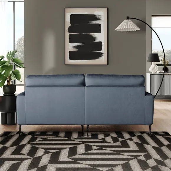 Lawson Matte Plush Velvet Corner Chaise Sofa 3