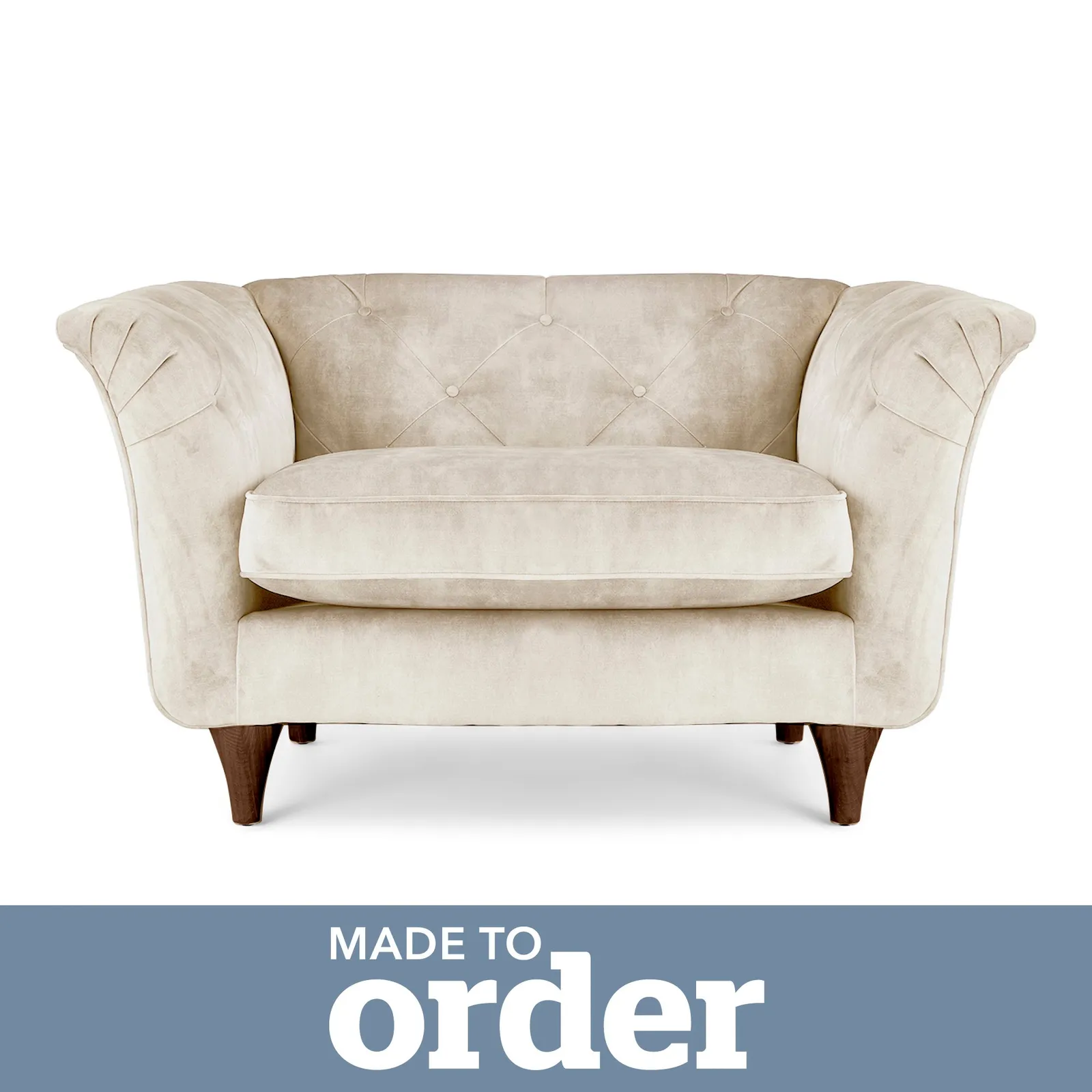 Jaipur Snuggle Chair Slub Velvet Brown