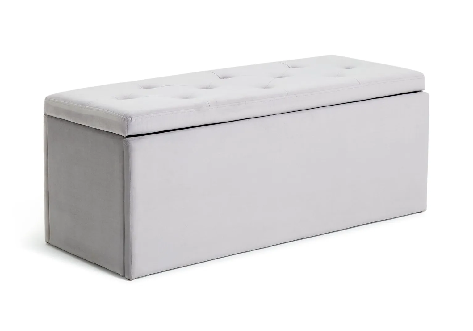 Habitat Harrogate Velvet Ottoman - Grey