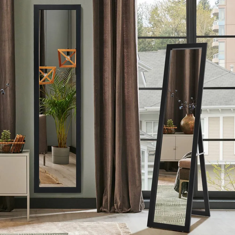 Costway 2 IN1 Full Length Mirror Free Standing Dressing Mirror in Black