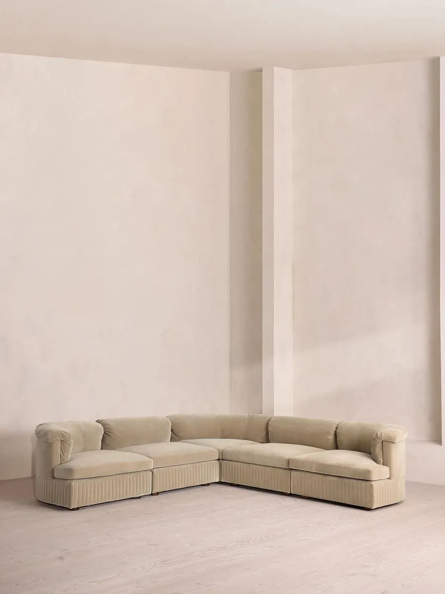Oona Modular Sofa, Corner Sofa, Velvet, Oyster