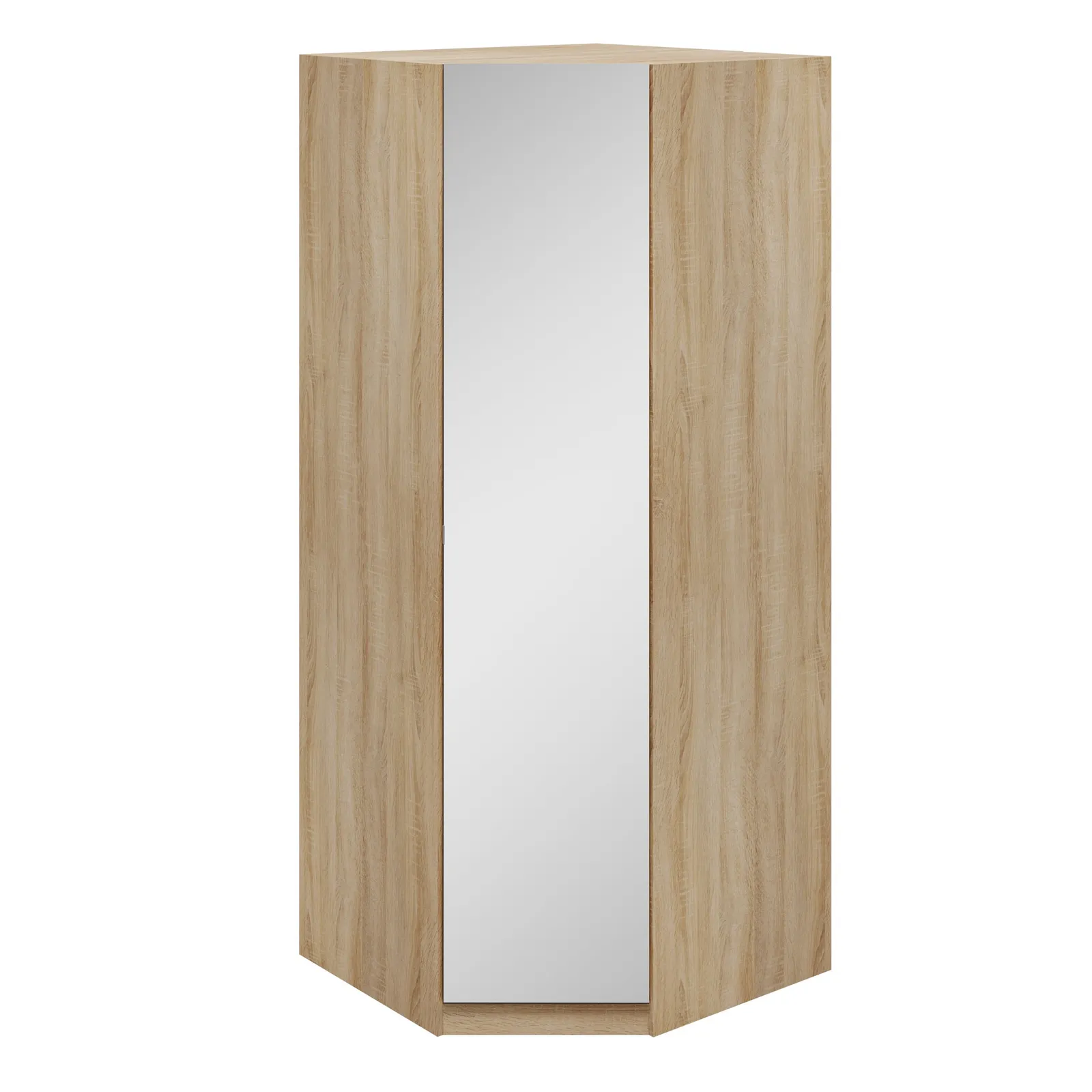 Genoa Corner Mirored Wardrobe Brown