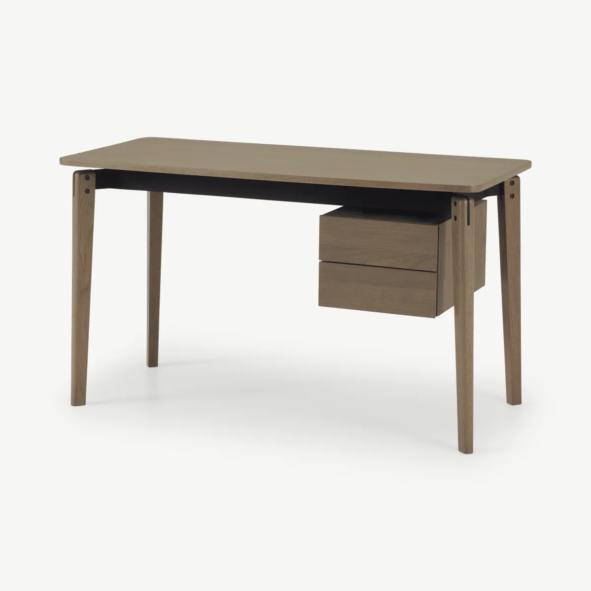 Mellor Desk, Dark Stain Oak & Textured Charcoal