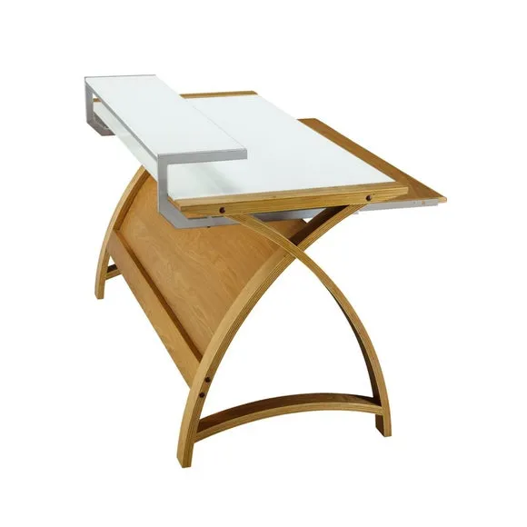 Helsinki Wide Desk with Monitor Shelf 2