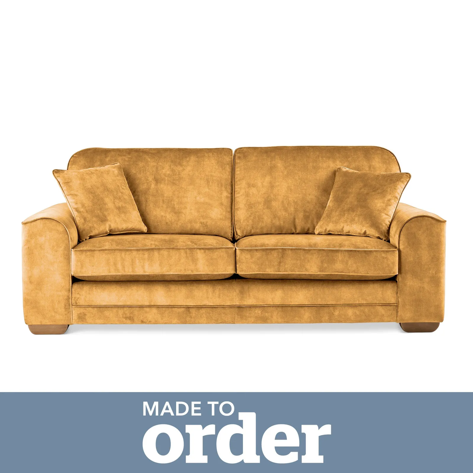 Morello 3 Seater Sofa Slub Velvet Slub Velvet Mustard