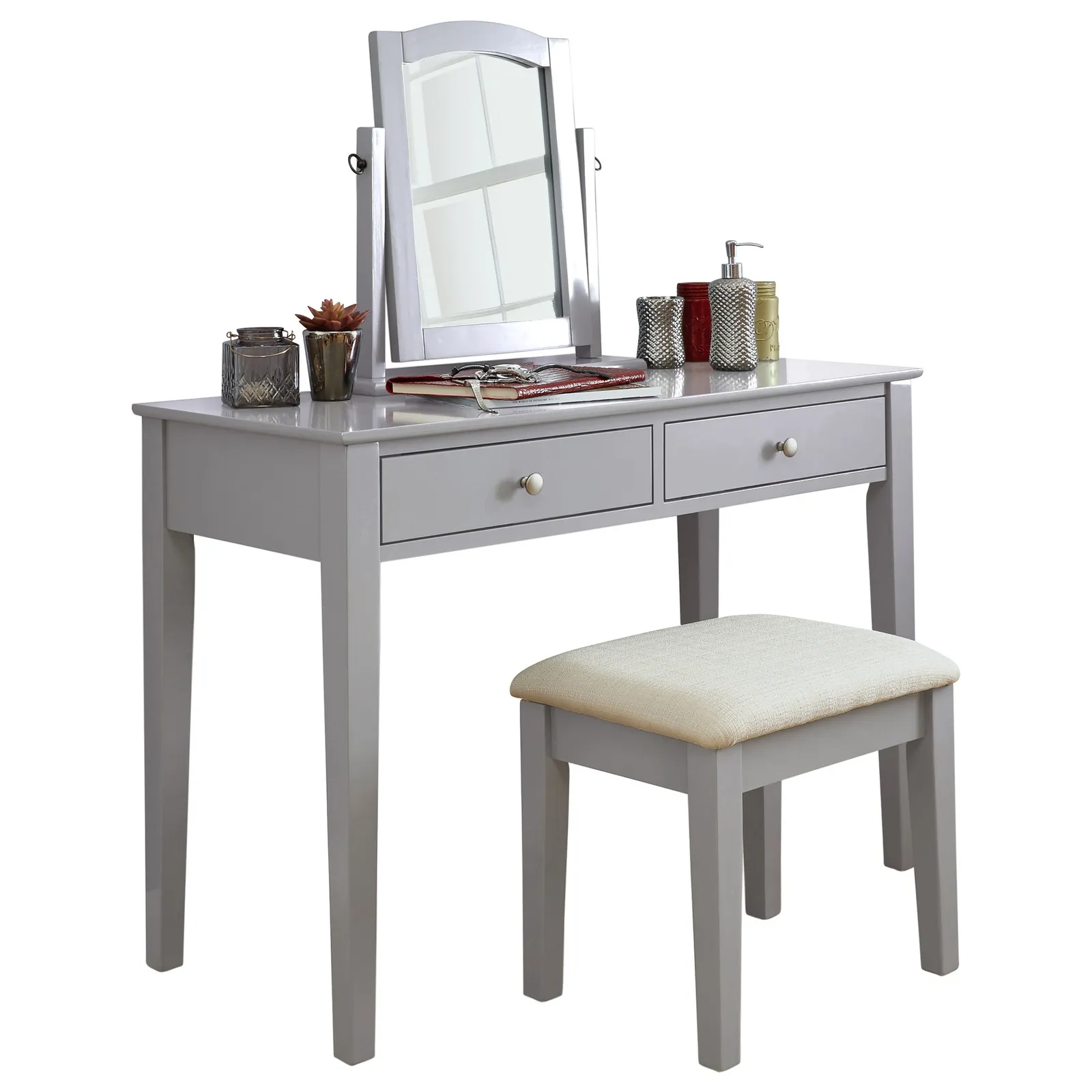 Hattie Dressing Table Set Grey