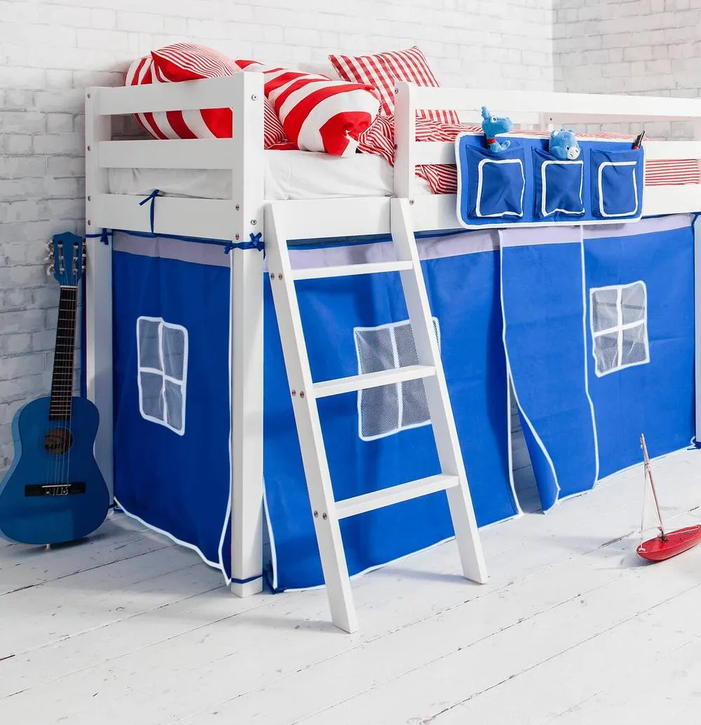 Nöa and Nani Ontario Cabin Bed Midsleeper Shorty with Blue Tent in White 4