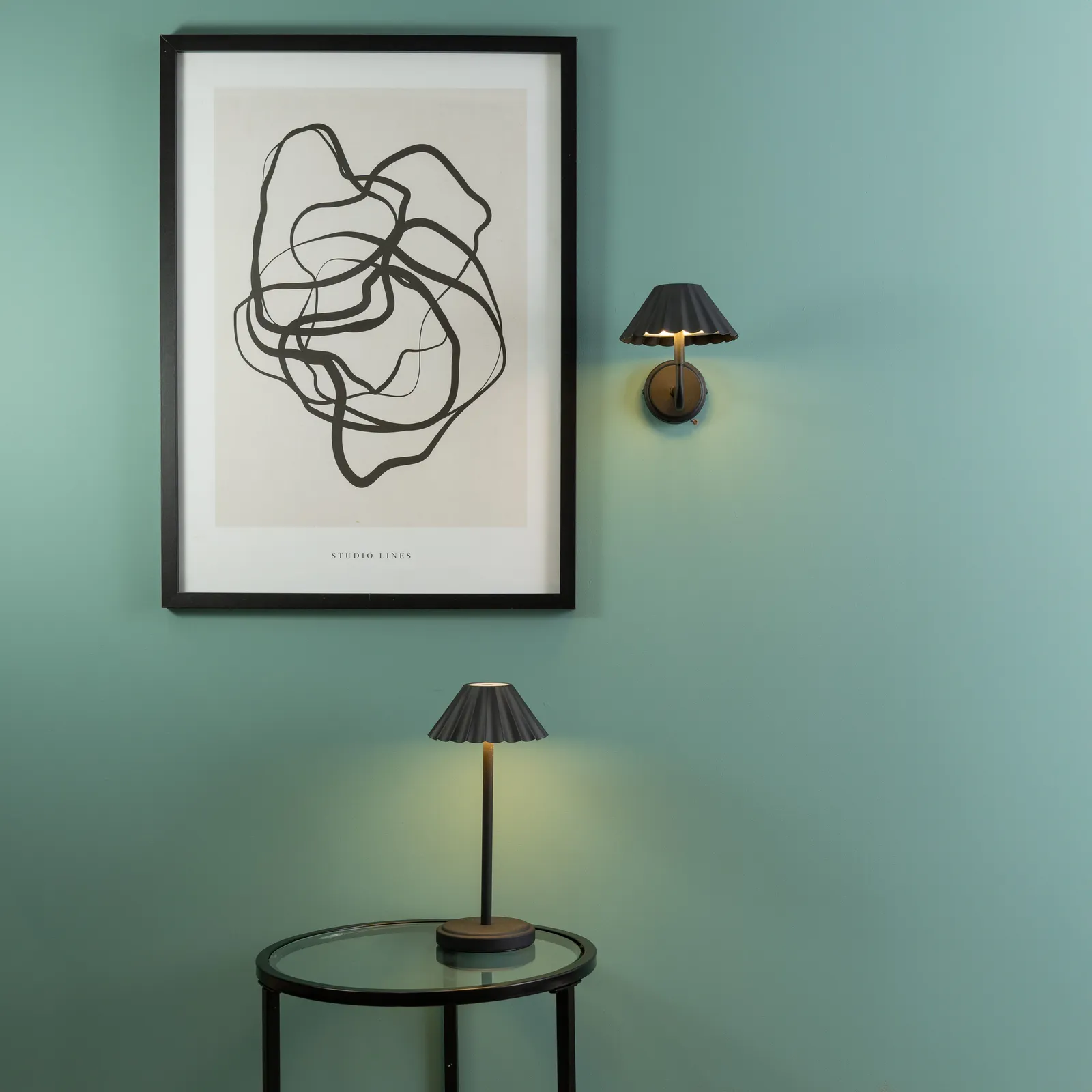 ValueLights Avery Rechargeable Easy Fit Wall Touch Light Fitting Single in Black 3