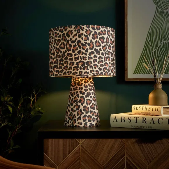 Kat Leopard Print Table Lamp 2