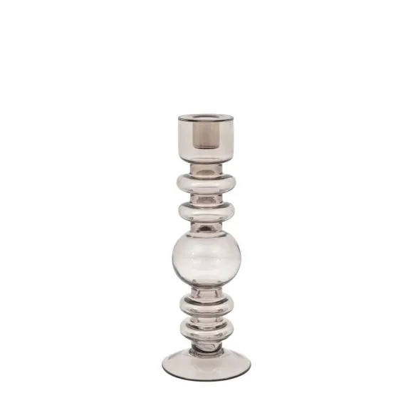 Amber Movera Glass Taper Candlestick Holder 5