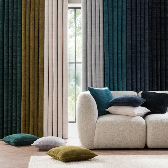 Hemmingway Chenille Eyelet Curtains 4