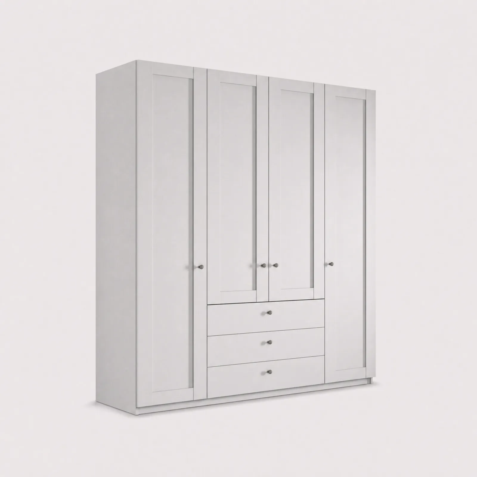 Varese 200Cm 4 Door 3 Drawer Functional Unit, Grey | Barker & Stonehouse 1