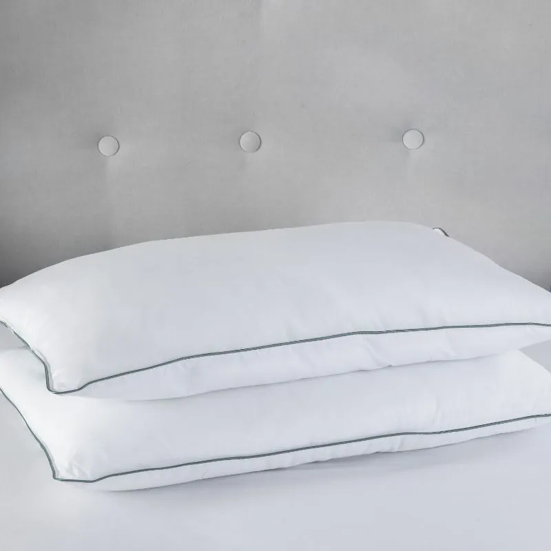 Snug City Luxury Duck Feather & Down Pillow Pair 100% Cotton Cover in White