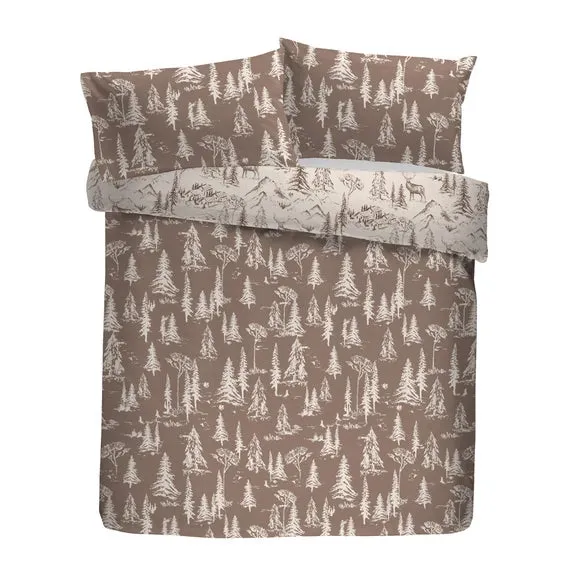 Dreams & Drapes Alpine Stag 100% Cotton Duvet Cover & Pillowcase Set 4