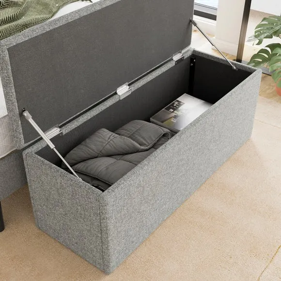 Olton Textured End of Bed Storage Ottoman 3