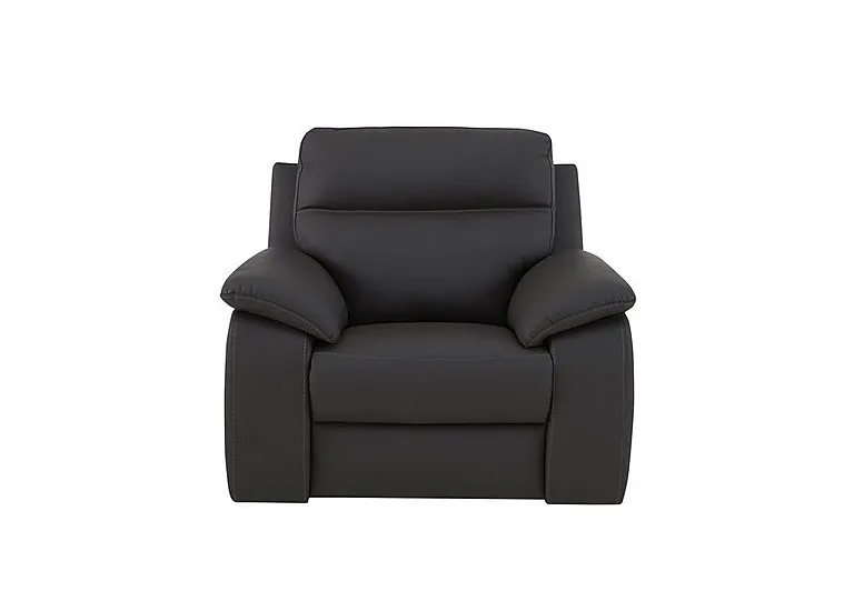 Pepino Leather Armchair - Torello Grigio Scuro
