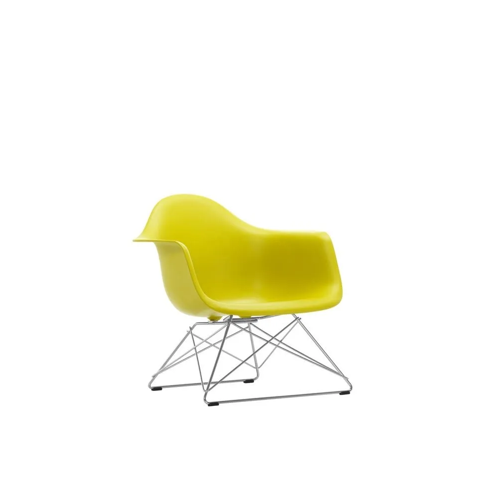 Vitra Eames LAR Chair Mustard Chrome Wire Base With Cross Struts 1