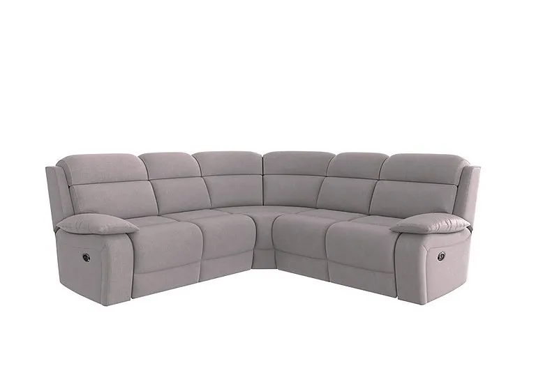 Moreno Fabric Power Recliner Corner Sofa - R27 Pewter