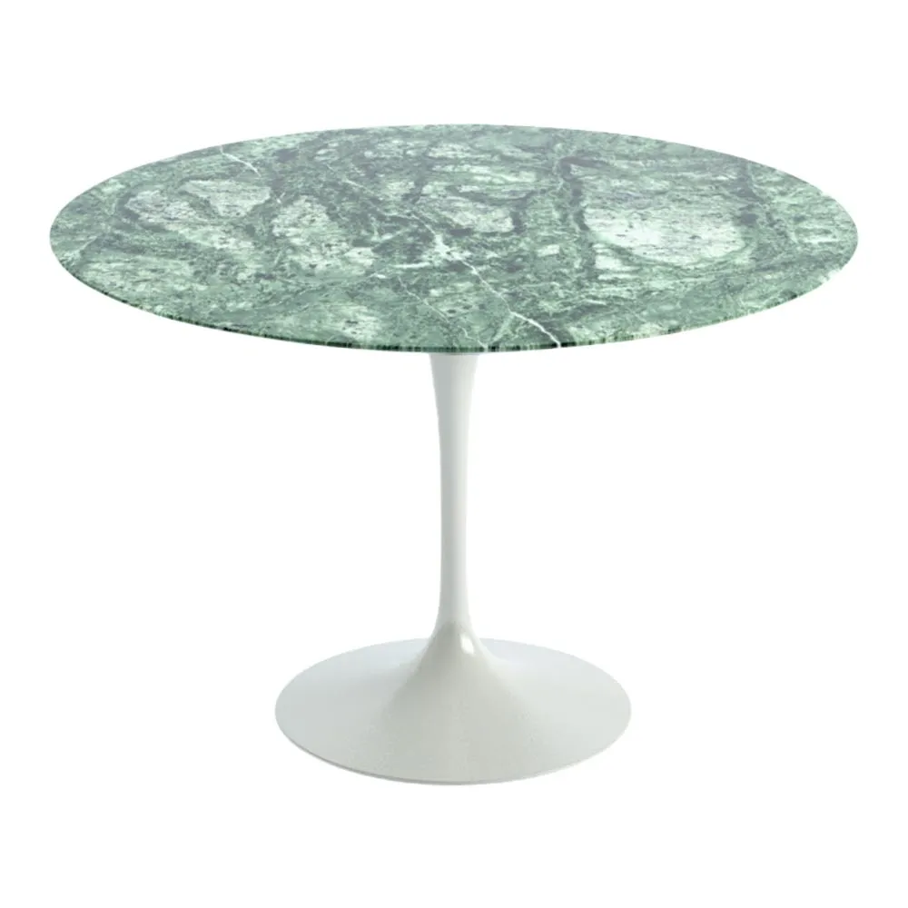 Knoll Saarinen Dining Table with White Base in Verdi Alpi 107cm 3