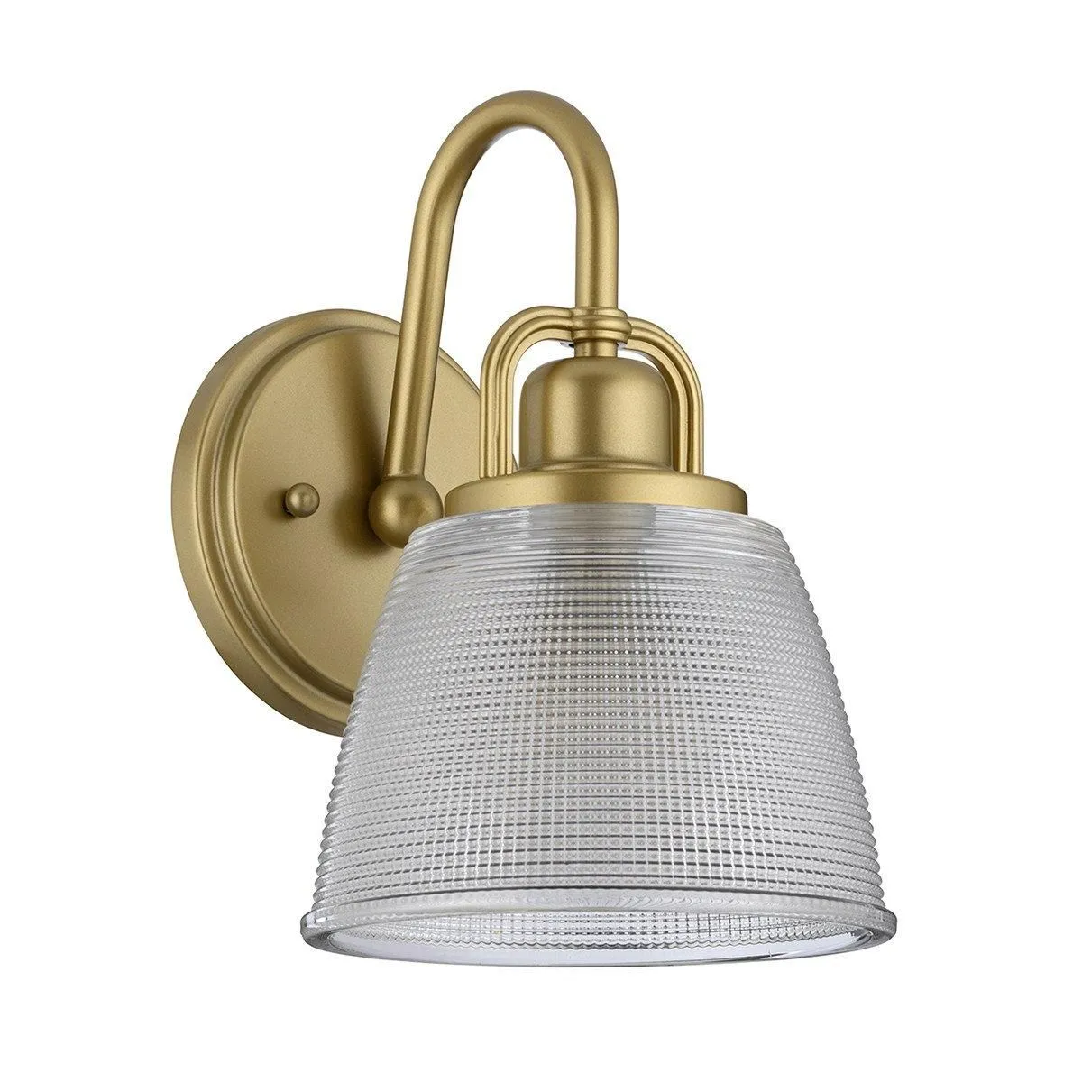 Netlighting Dublin 1 Light Wall Light Painted Natural Brass IP44 G9 in Yellow 2