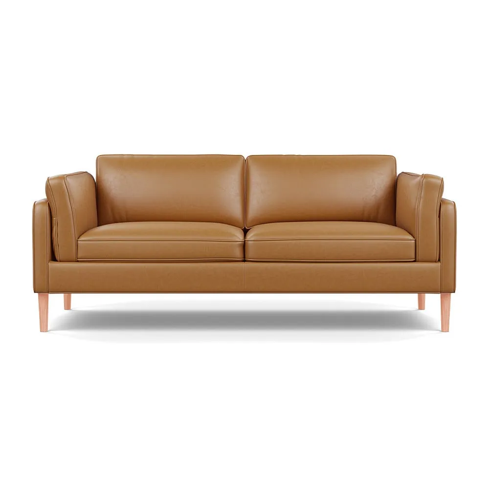 Heal's Sonno 3 Seater Daino Leather Parchment Natural Feet 1