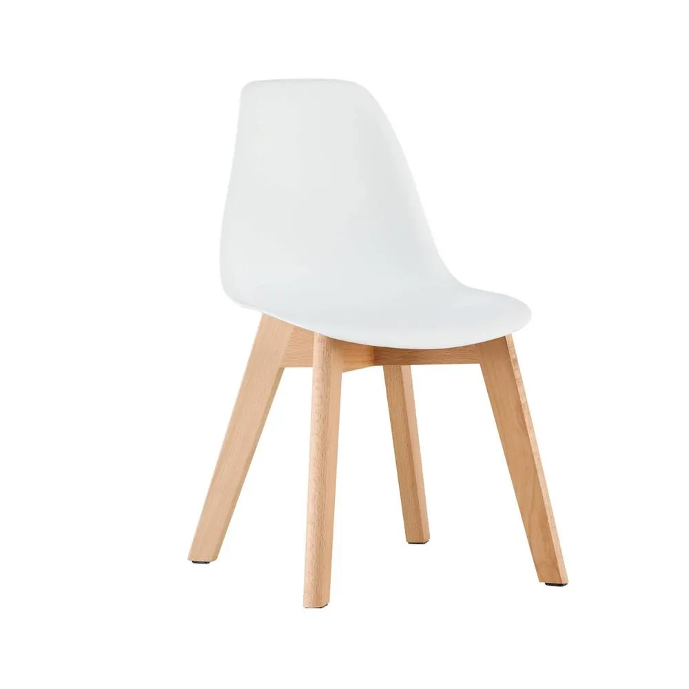 sweeek Set of 2 children's chairs Scandinavian style with beech wood in White 2