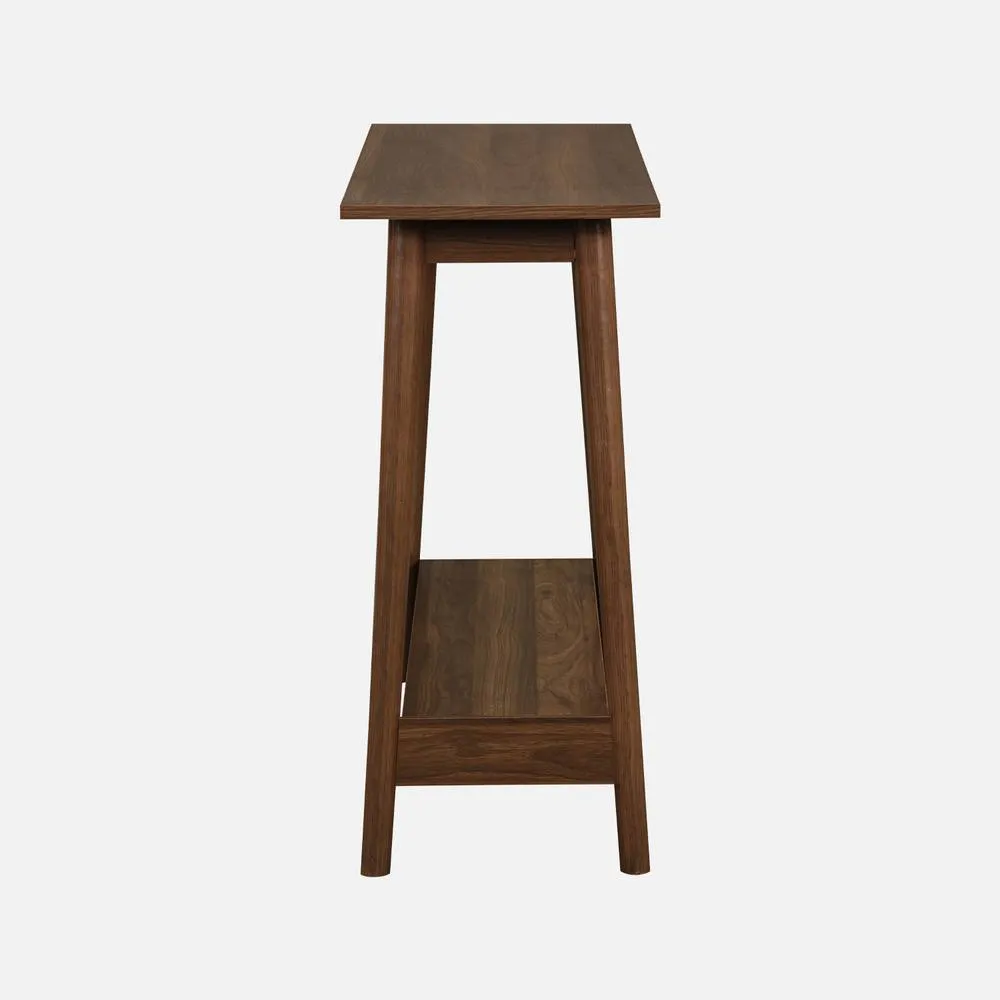 sweeek 110cm Console Table With Walnut Wood Effect in Dark Brown 2