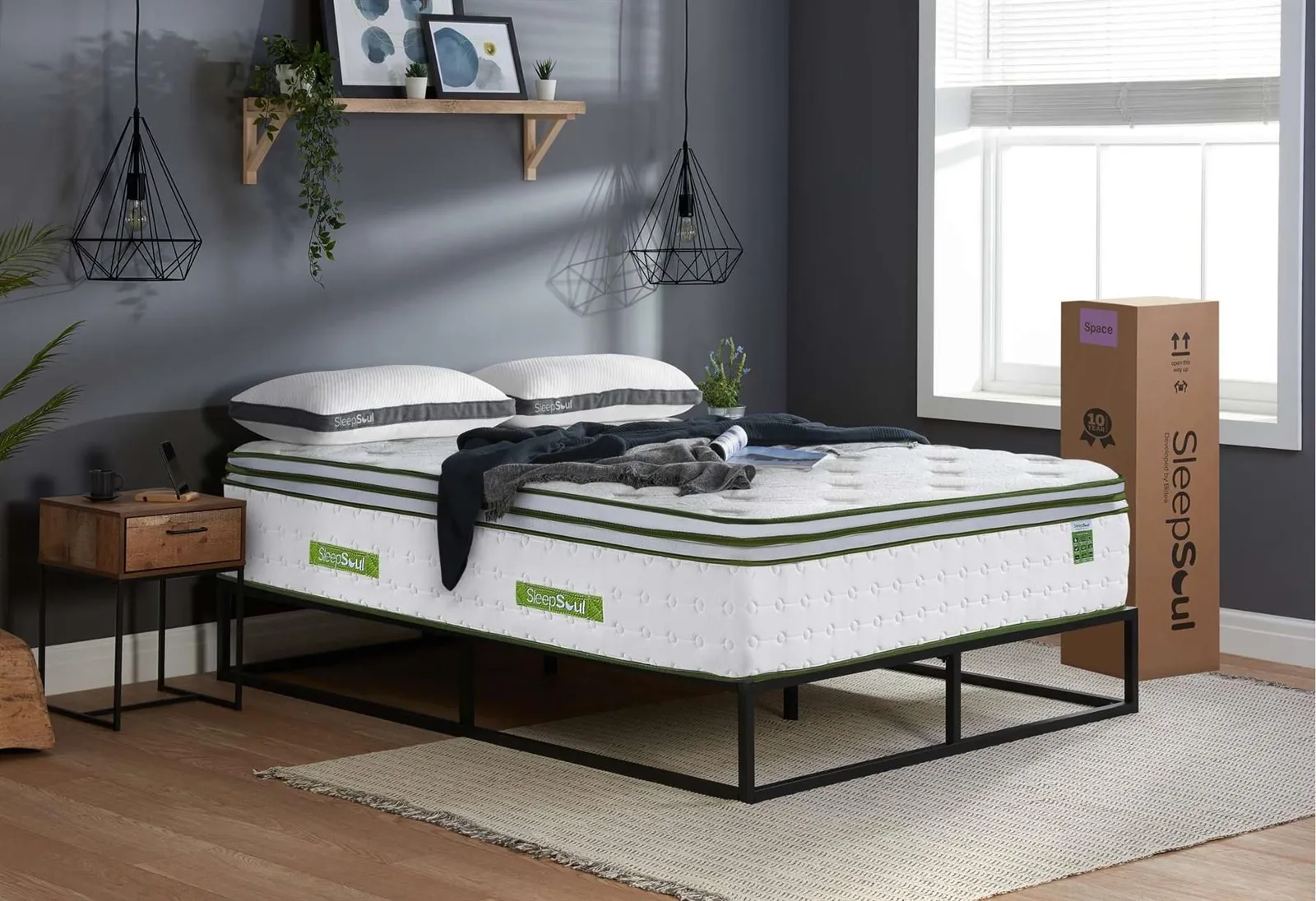 Birlea SleepSoul Space Orthopaedic Mattress Memory Foam Pocket Sprung in White 2